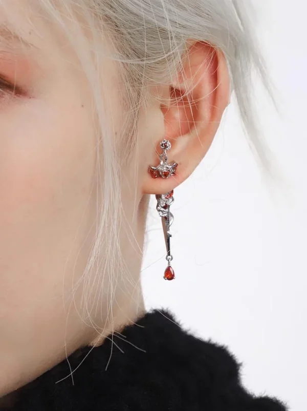 ear-piercing-jewelry-rose-sword-ear-studs-4 ear jewellery