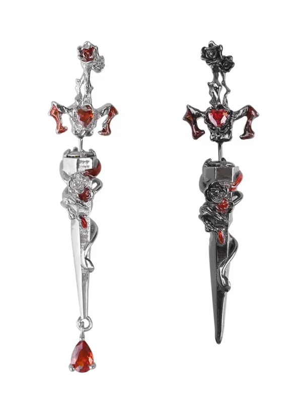ear-piercing-jewelry-rose-sword-ear-studs-5 ear jewellery