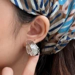 ear-piercing-jewelry-shell-shape-ear-stud-2 sliver earrings