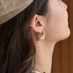ear-piercing-jewelry-shell-shape-ear-stud-3 gold earrings