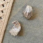 ear-piercing-jewelry-shell-shape-ear-stud-5 sliver earrings