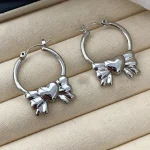 ear-piercing-jewelry-sliver-bow-earrings-3 sliver earrings