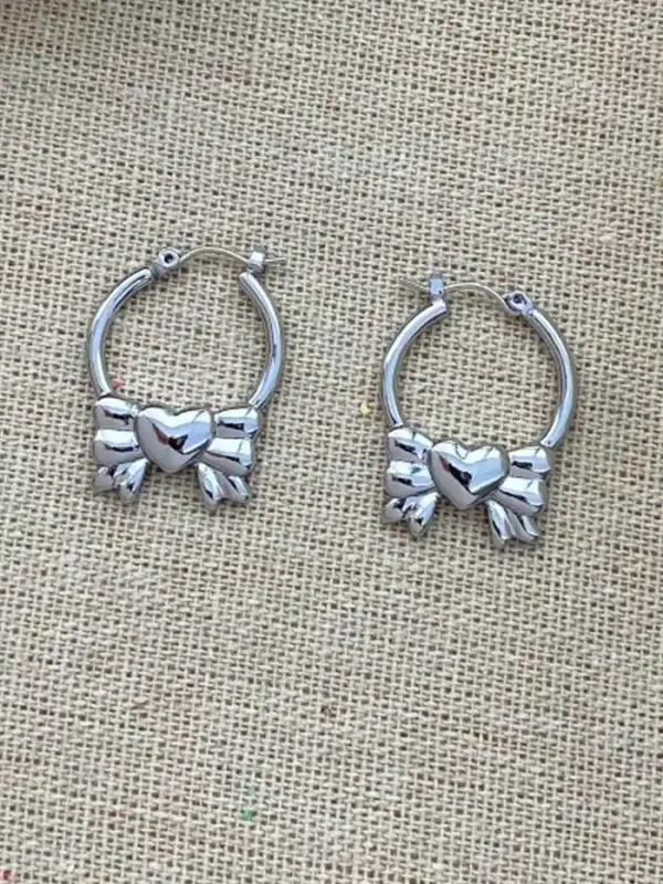 ear-piercing-jewelry-sliver-bow-earrings-4 sliver earrings