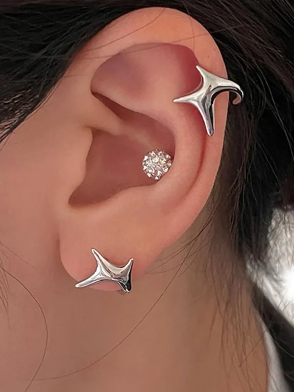 ear-piercing-jewelry-sliver-irregular-ear-studs-1 ear jewellery