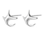 ear-piercing-jewelry-sliver-irregular-ear-studs-4 ear jewellery