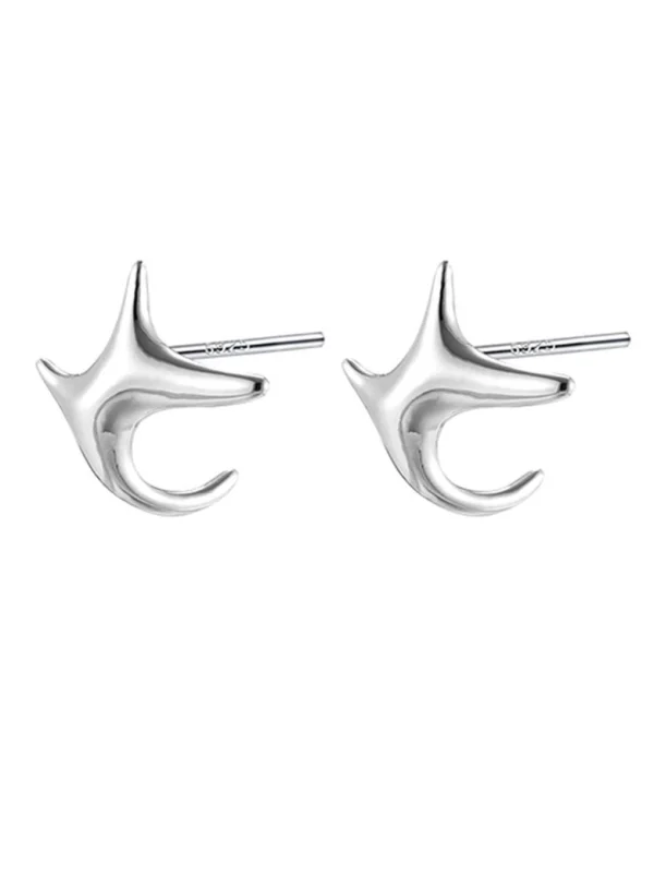 ear-piercing-jewelry-sliver-irregular-ear-studs-4 ear jewellery