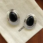 ear-piercing-jewelry-sliver-obsidian-ear-studs-3 vintage earrings
