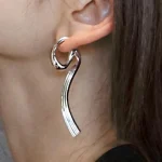 ear-piercing-jewelry-twist-line-ear-studs-1 sliver earrings