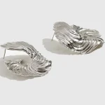 ear-piercing-jewelry-twist-waves-ear-studs-3 sliver earrings