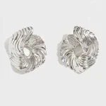 ear-piercing-jewelry-twist-waves-ear-studs-4 sliver earrings