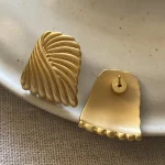 ear-piercing-jewelry-water-ripples-ear-studs-3 gold earrings