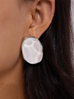 ear-piercing-jewelry-white-resin-ear-studs-1 vintage earrings