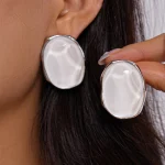ear-piercing-jewelry-white-resin-ear-studs-2 vintage earrings