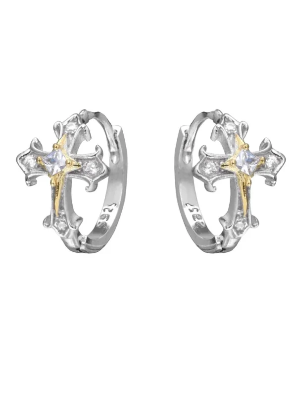 ear-piercing-jewelry-zircon-cross-ear-cuffs-1 ear jewellery