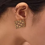 enamel-earrings-square-weaving-2 vintage earrings