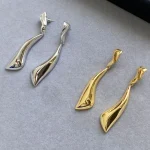 esarrings-fashion-long-line-shape-4 gold ear studs