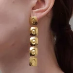 gold-earrings-5-squares-long-style-1 basic earrings
