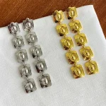 gold-earrings-5-squares-long-style-3 basic earrings
