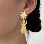gold-earrings-lucky-girl-1 cute earrings