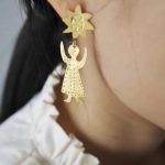 gold-earrings-lucky-girl-4 cute earrings