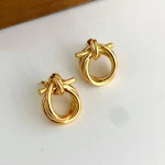 gold-hoop-earrings-circle-knot-3 gold hoop earrings