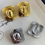 golf-earrings-rectangle-unique-texture-4 basic earrings