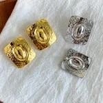 golf-earrings-rectangle-unique-texture-5 basic earrings