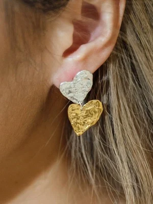 heart-shaped-earrings-gold-and-sliver-1 cute earrings