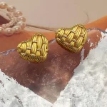 heart-shaped-earrings-with-zircon-4 cute earrings