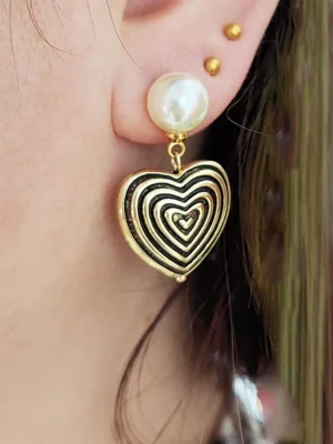 heart-shaped-vintage-gold-with-pearl-1 cute earrings