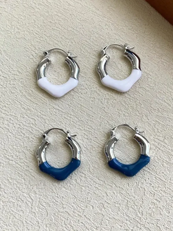 hoop-earrings-irregular-circle-shape-2 hoop ear studs