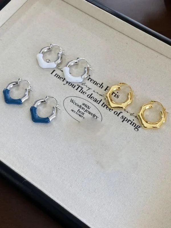 hoop-earrings-irregular-circle-shape-6 hoop ear studs