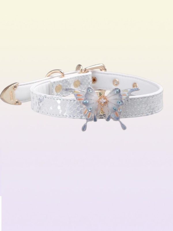 leather-butterfly-choker-snake-pattern-collar-1 choker necklaces