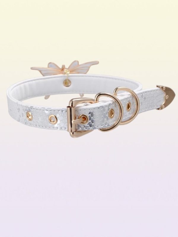 leather-butterfly-choker-snake-pattern-collar-2 choker necklaces