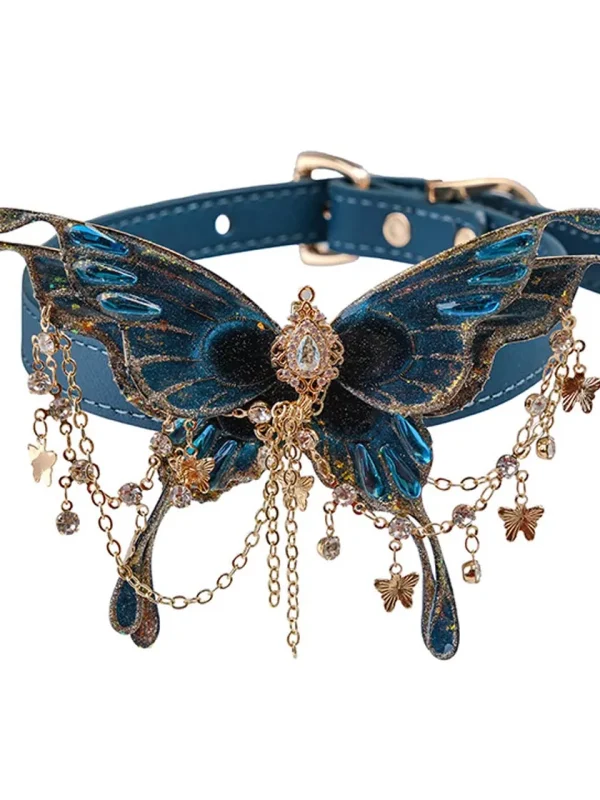 leather-choker-luxury-butterfly-collar-4 choker necklaces