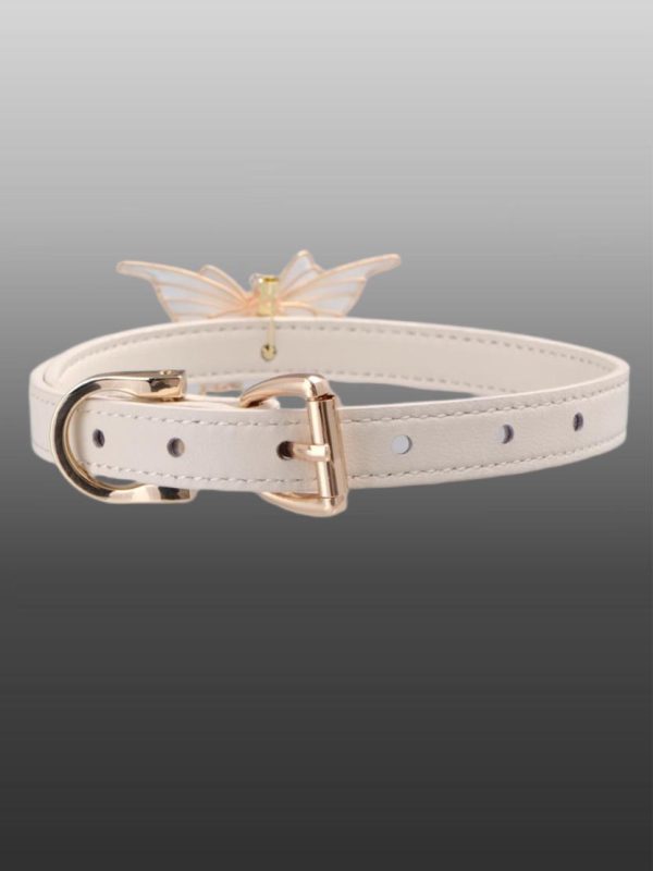 leather-choker-white-butterfly-collar-3 choker necklaces