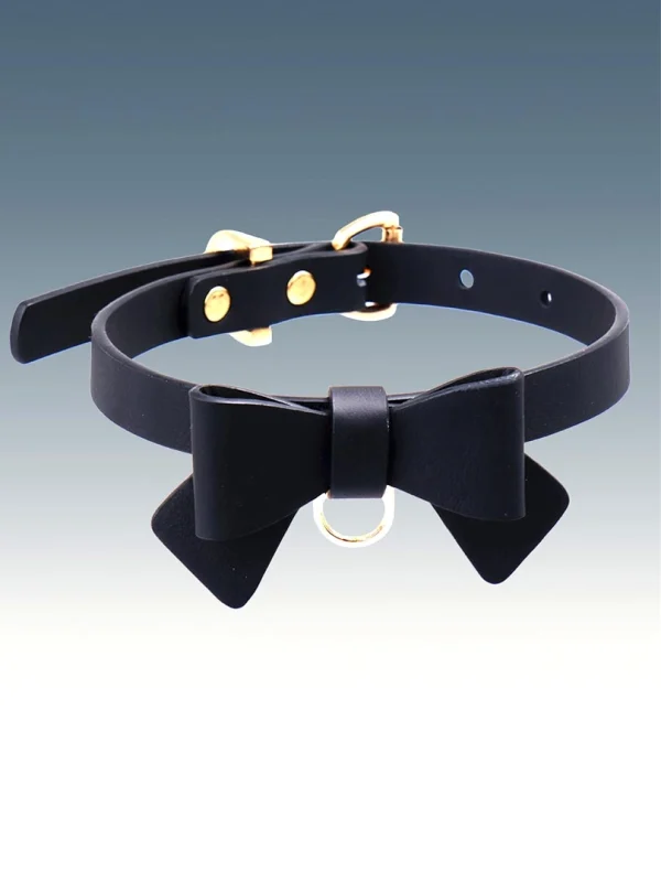 luxury-leather-cute-bow-choker-1 cute choker