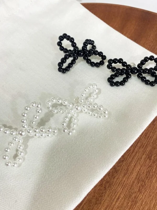 pearl-earrings-cute-bow-design-5 cute earrings