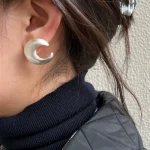 sliver-earrings-unique-moon-shape-4 basic earrings