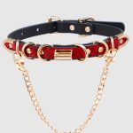 subculture-collar-snake-pattern-with-chain-choker-1 gethic collar