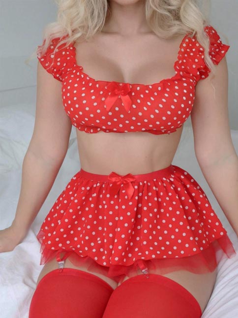 cute-lingerie-dots-suit-5 babydoll lingerie dress