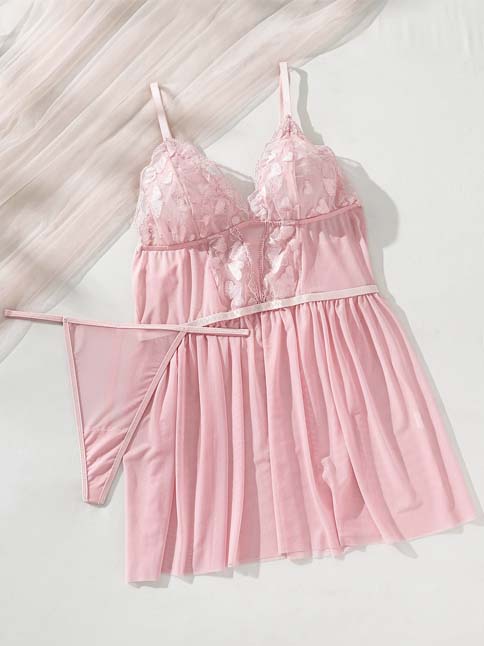 cute-lingerie-floral-lace-6 babydoll lingerie dress