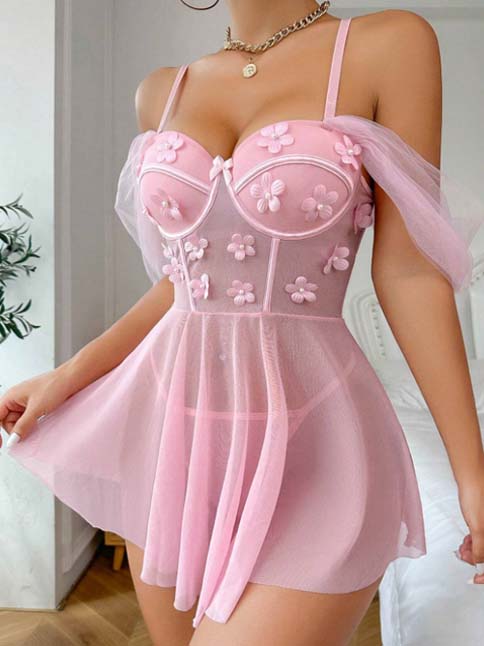 cute-lingerie-princess-mesh-dress-3 babydoll lingerie dress