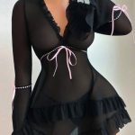 cute-lingerie-ruffled-edge-1 babydoll lingerie dress