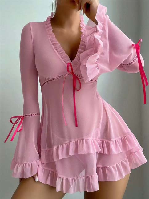 cute-lingerie-ruffled-edge-10 babydoll lingerie dress