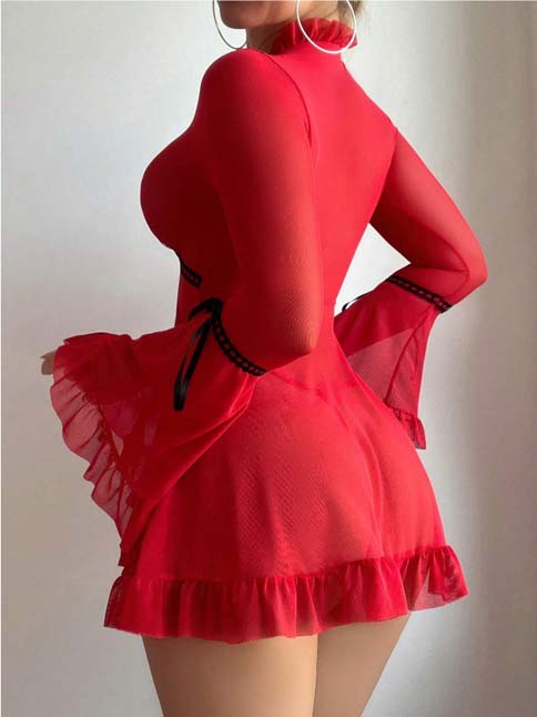 cute-lingerie-ruffled-edge-8 babydoll lingerie dress