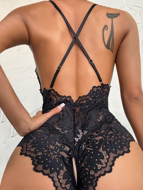 lace-deep-v-sexy-bodysuit-1 sexy jumpsuit