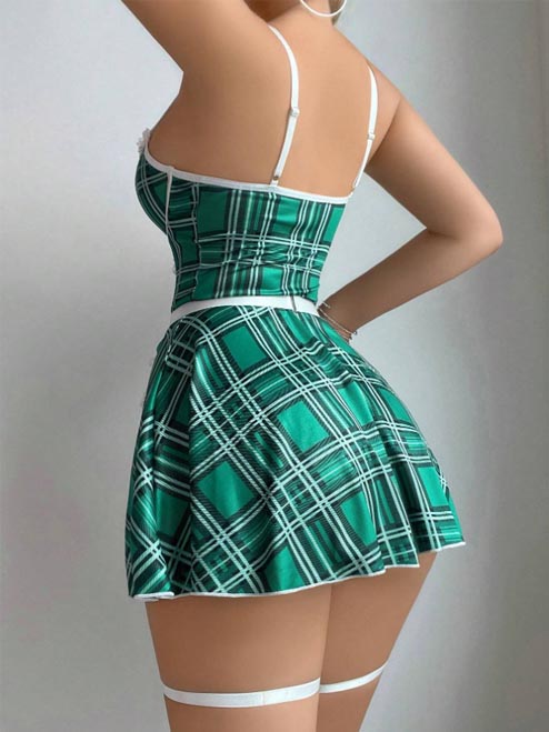 maid-cosplay-lingerie-green-dress-2 maid costumes
