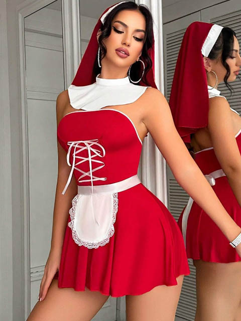 sexy-nun-cosplay-tube-dress-set-8 nun cosplay costumes
