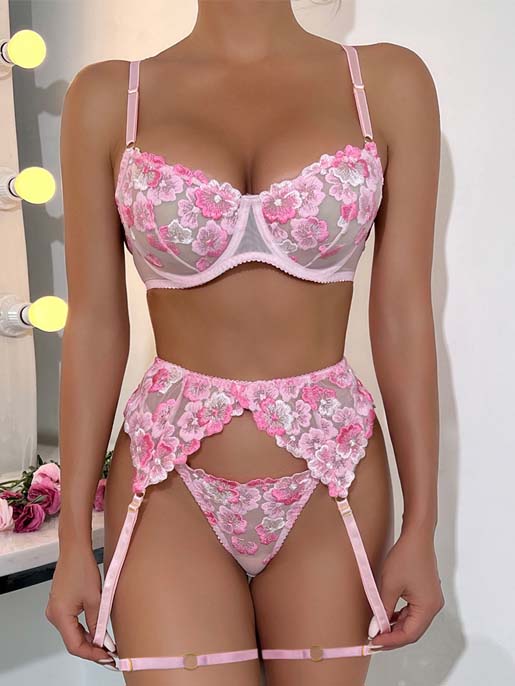 teddy-lingerie-flower-embroidery-suit-6 sexy teddy lingerie